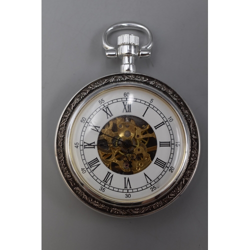 52 - Skeleton Pocket Watch with Mechanical Movement