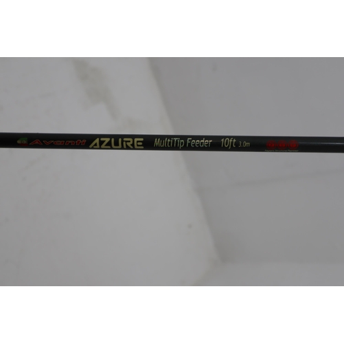 610 - Avanti Azure Multi Tip Feeder 10ft Fishing Rod with Case. PSP Material