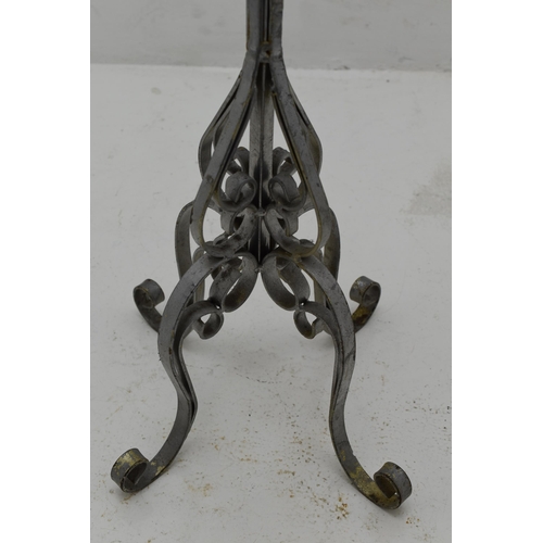 625 - Tall Wrought Iron Candle Holder 4 Feet in Height