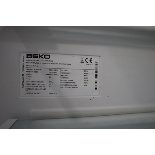 628 - Beko 50/50 Split A+ Rated Frost Free Fridge Freezer (door handles missing) working when tested 71