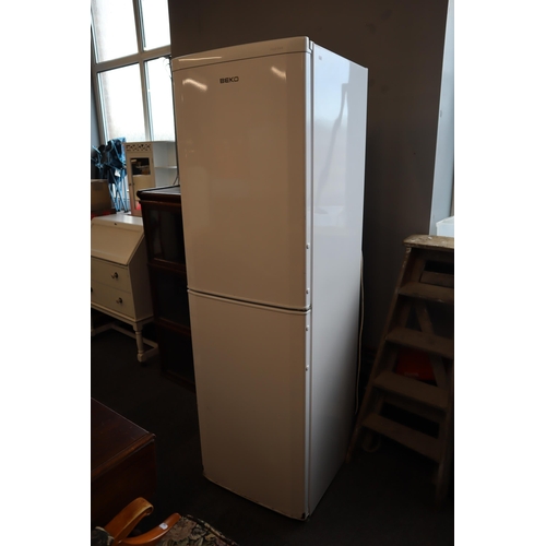 628 - Beko 50/50 Split A+ Rated Frost Free Fridge Freezer (door handles missing) working when tested 71