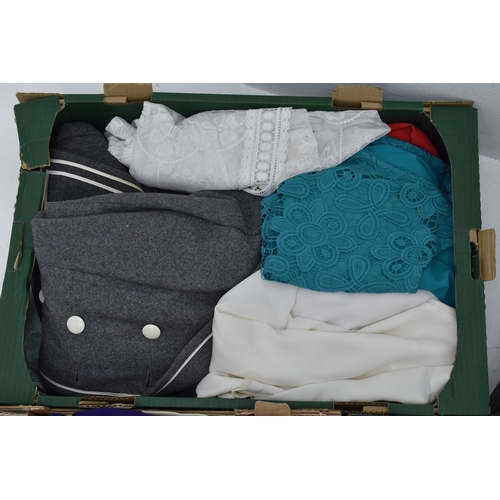 718 - Six Boxes of Women's Clothing (Sizes 16-18), Includes Roman and Jacques Vert.