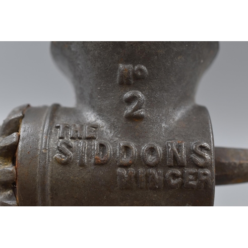 257 - Vintage Siddons Food Mincer A/F