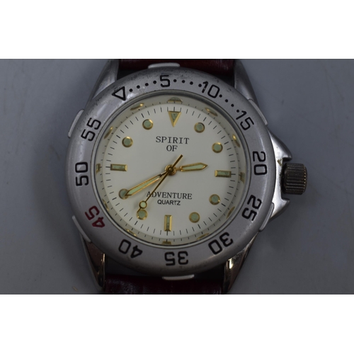 52 - Spirit of Adventure Gents Quartz Watch with Leater Strap (Working)