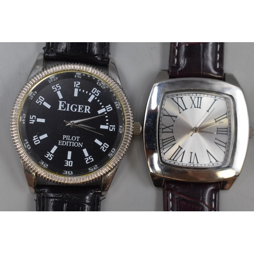 61 - Two Watches including Eiger Pilot Edition (Both Working)