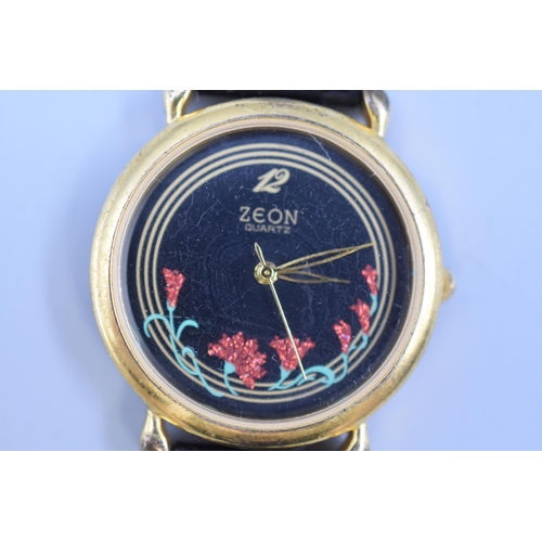 70 - Zeon Quartz Ladies Watch with Case and Booklet