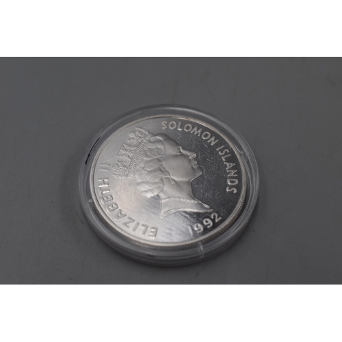 126 - A 1992 Solomon Islands Silver 10 Dollar Coin.