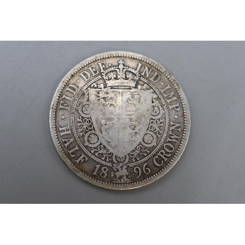 128 - A Silver 1896 Victorian Half Crown