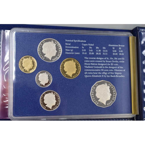 146 - A 2000 Royal Australian Mint Six Coin Proof Set, In Original Box. With Folder and Booklet.