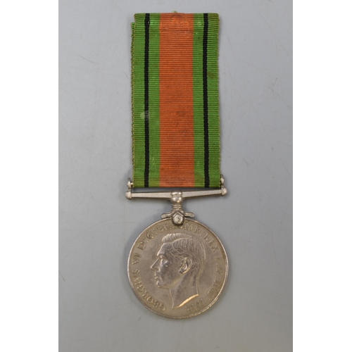 161 - WWII Defence Medal R.W. Committee 234124V. With description of casualty who died in 1945