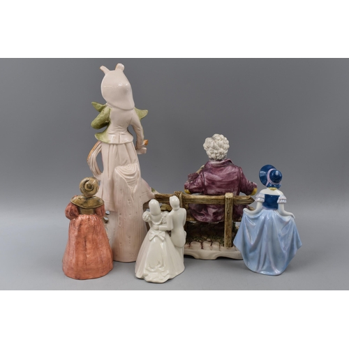 218 - Selection of Figurines including Capodimonte, German Bisque, Wedgwood, Wade and More (a/f) Tallest 1... 