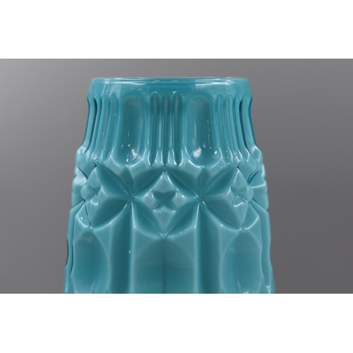 234 - Mid Century Empoli Turquoise Textured Vase (15