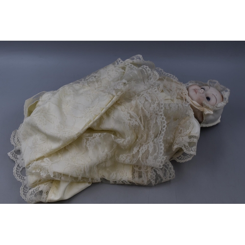 319 - Rare 1982 Porcelain Prince William Baby Infant Birth Doll by Alresford England