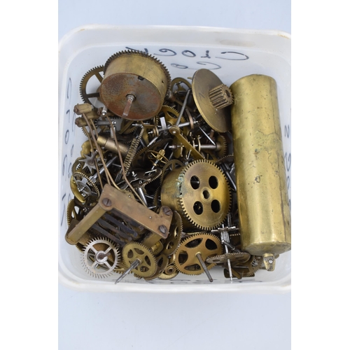 Mixed lot of Antique Clock Makers Brass Inner Workings to include Cogs