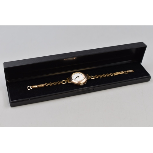 3 - Gold 375 (9ct) Cased Ladies Watch (Total weight 18.12 grams)