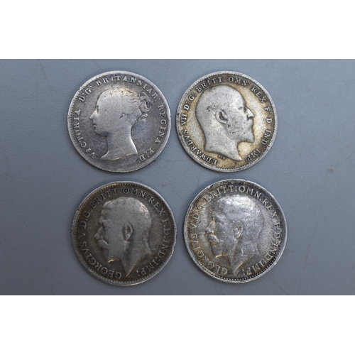 161 - Four Coins to Include Groat 1843 and Three 1908, 1916, 1918