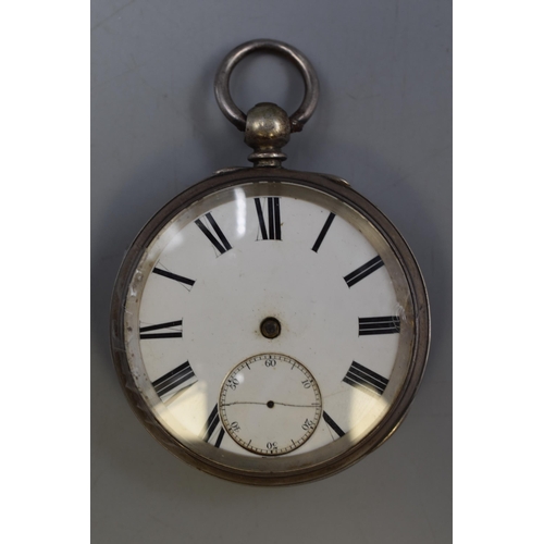 11 - A Hallmarked London Silver Pocket Watch With Fusee Movement, Free Balance. a/f