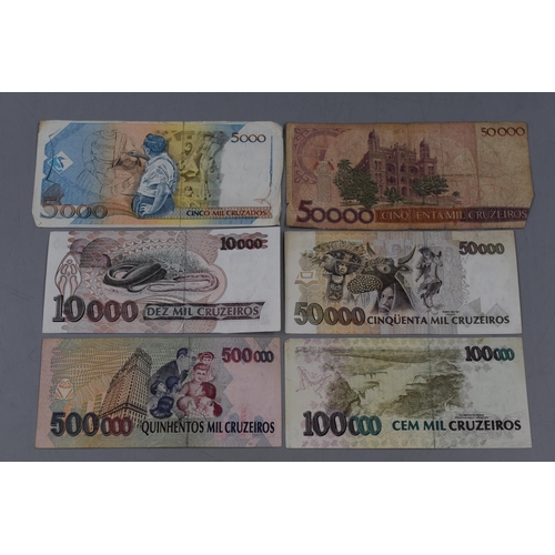 169 - Six Brazilian Bank Notes