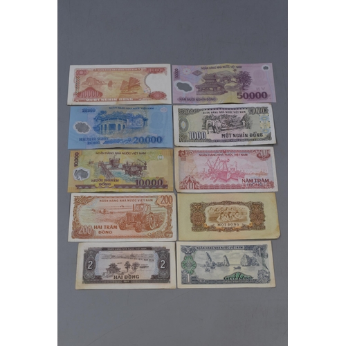 176 - Ten Vietnamese Bank Notes