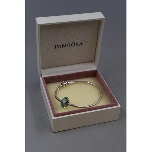 51 - Pandora Silver 925 ALE Bracelet Complete with Charm and Box