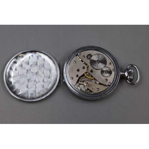 70 - A 17 Jewel Full Hunter Pocket Watch, With Braille Face. Free Balance. a/f