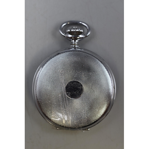 70 - A 17 Jewel Full Hunter Pocket Watch, With Braille Face. Free Balance. a/f