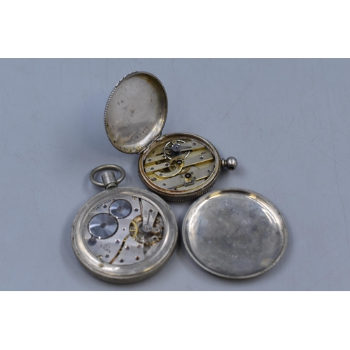 77 - Two Pocket Watches. Includes Kay's Screwback Lever, And Horse Themed Pocket Watch. a/f