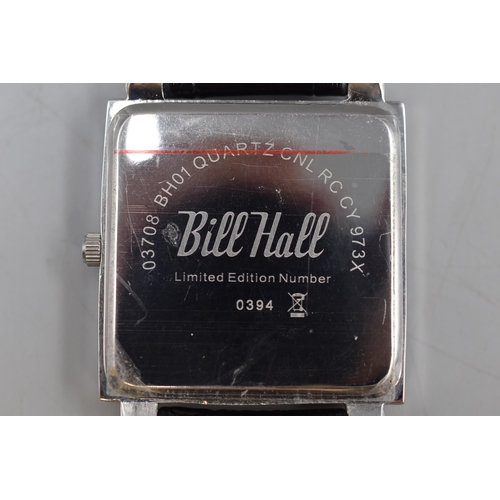 82 - Bill Hall Limited Edition Gents Watch with Leather Strap (Working)