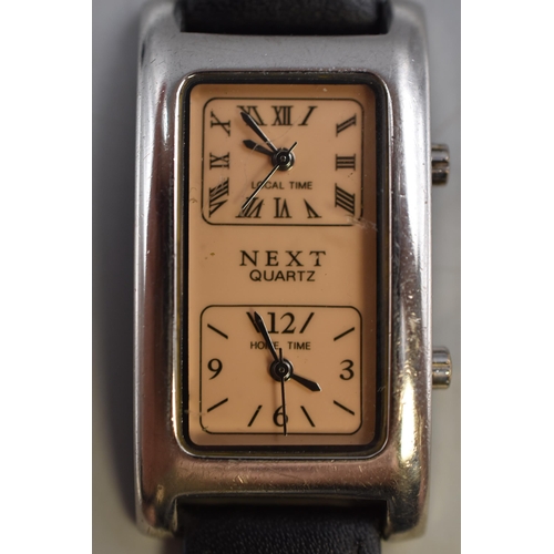 88 - Next Dual Time Gents Watch Complete with Case (Working)