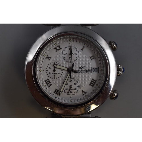 91 - Klaus Kobec Chronograph Gents Watch (Working)