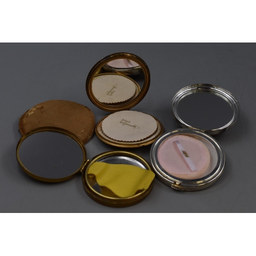 103 - Collection of Three Ladies Compacts one Margaret Rose, One Pygmalion 1815 Design with Sifter, Puff a... 