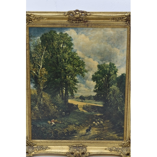 351 - Two Gilt Framed Prints. Includes The Cornfield By John Constable and The Reckoning By George Morland... 