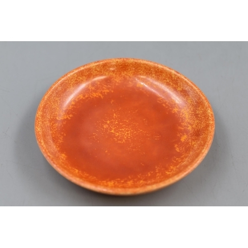 132 - Pilkingtons Royal Lancaster Mottled Orange Pin Dish (4