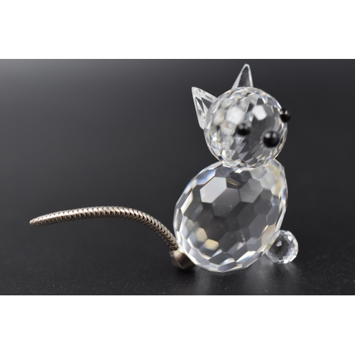 232 - Selection of Swarovski Crystal Animal Figures including Owls, Cat and Mouse all in Original Boxes