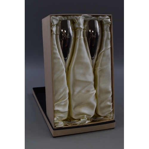 252 - Pair of Silver Plated Champagne Flutes in Original Box