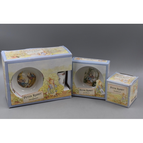 432 - Three Boxed Wedgwood 'Peter Rabbit' Ceramics. Includes Mugs and Bowls.