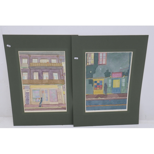 732 - Two Original Watercolour Paintings By Dave Bullock, Both Depicting New Orleans. Approx 27.5