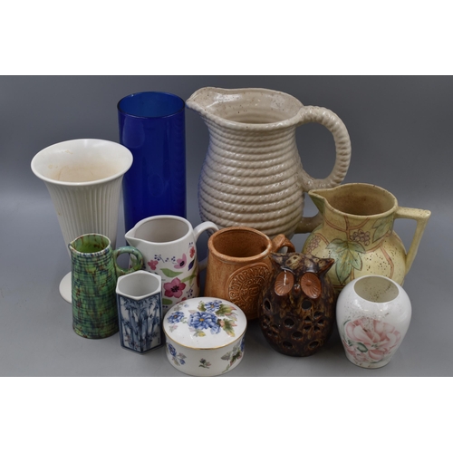 748 - Collection Of Pottery Items to Include Govan Croft Rope Jug, Kensington Ware, Royal Doulton and More