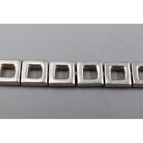 7 - Silver 925 Block Chain Bracelet