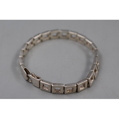 7 - Silver 925 Block Chain Bracelet