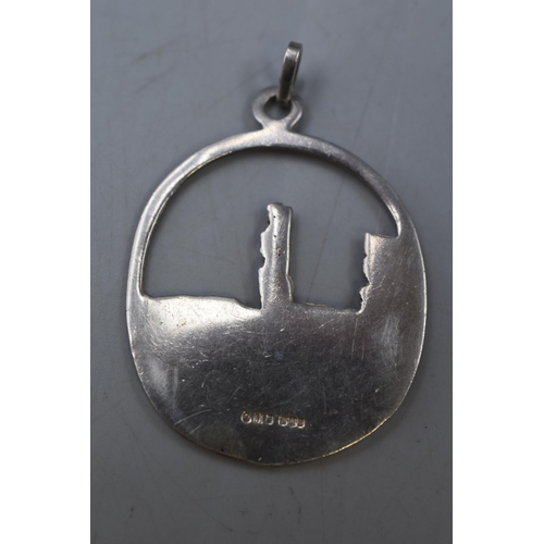 29 - Hallmarked Edinburgh Silver Old Man of Hoy Pendant (4