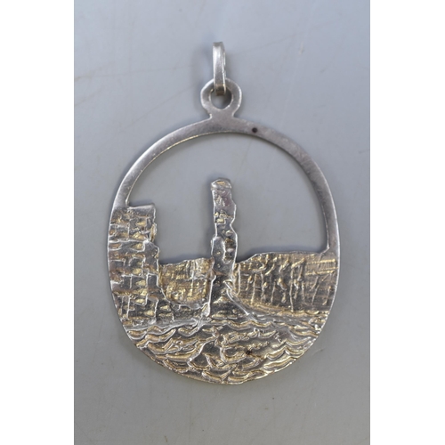 29 - Hallmarked Edinburgh Silver Old Man of Hoy Pendant (4