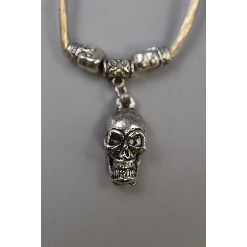 26 - Three Skull themed Necklaces with Pendants