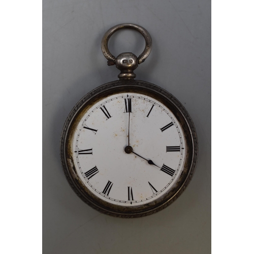 35 - Hallmarked Birmingham Silver Cased Pocket Watch (a/f)