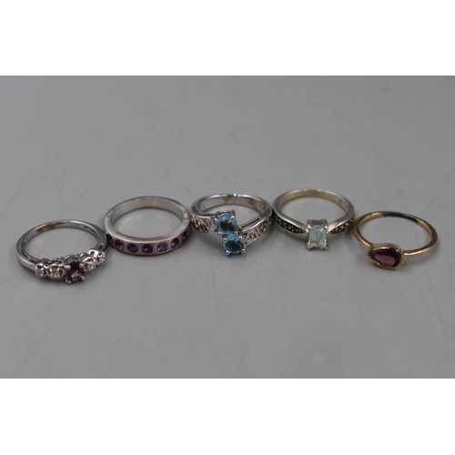 57 - Selection of 5 Silver 925 Rings