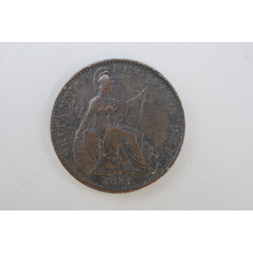 272 - An 1821 George IV Farthing Coin