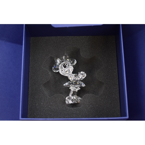 308 - A Swarovski Crystal Minnie Mouse Figure In Presentation Box. Approx  4.5