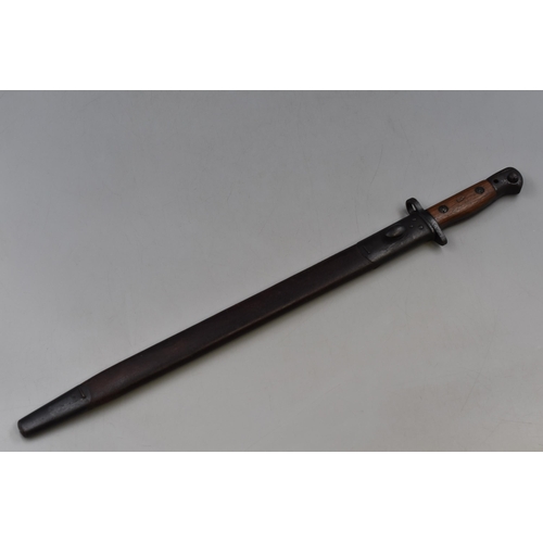 398 - Lee Enfield 1907 pattern bayonet with scabbard