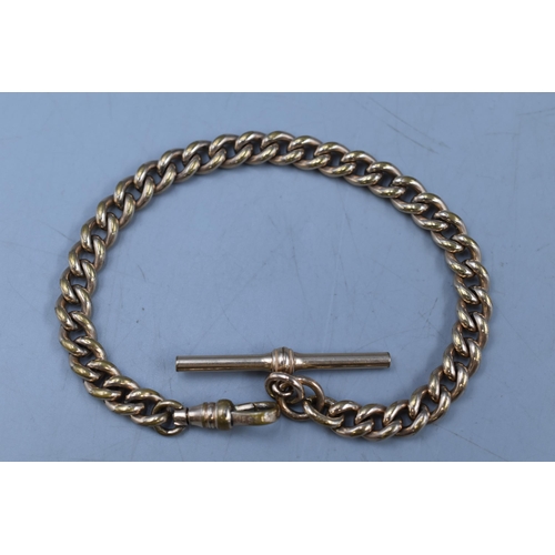 2 - Rolled Gold Watch Albert Chain and Bar