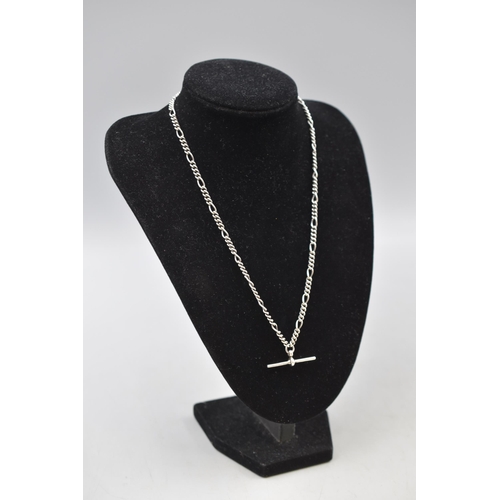 5 - Silver 925 T Bar Pendant Necklace with Chain